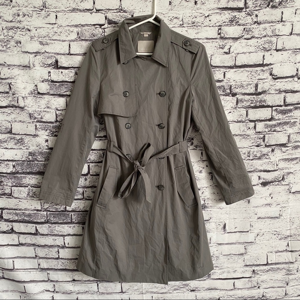 Soia & Kyo Double Breasted Belted Trench Coat